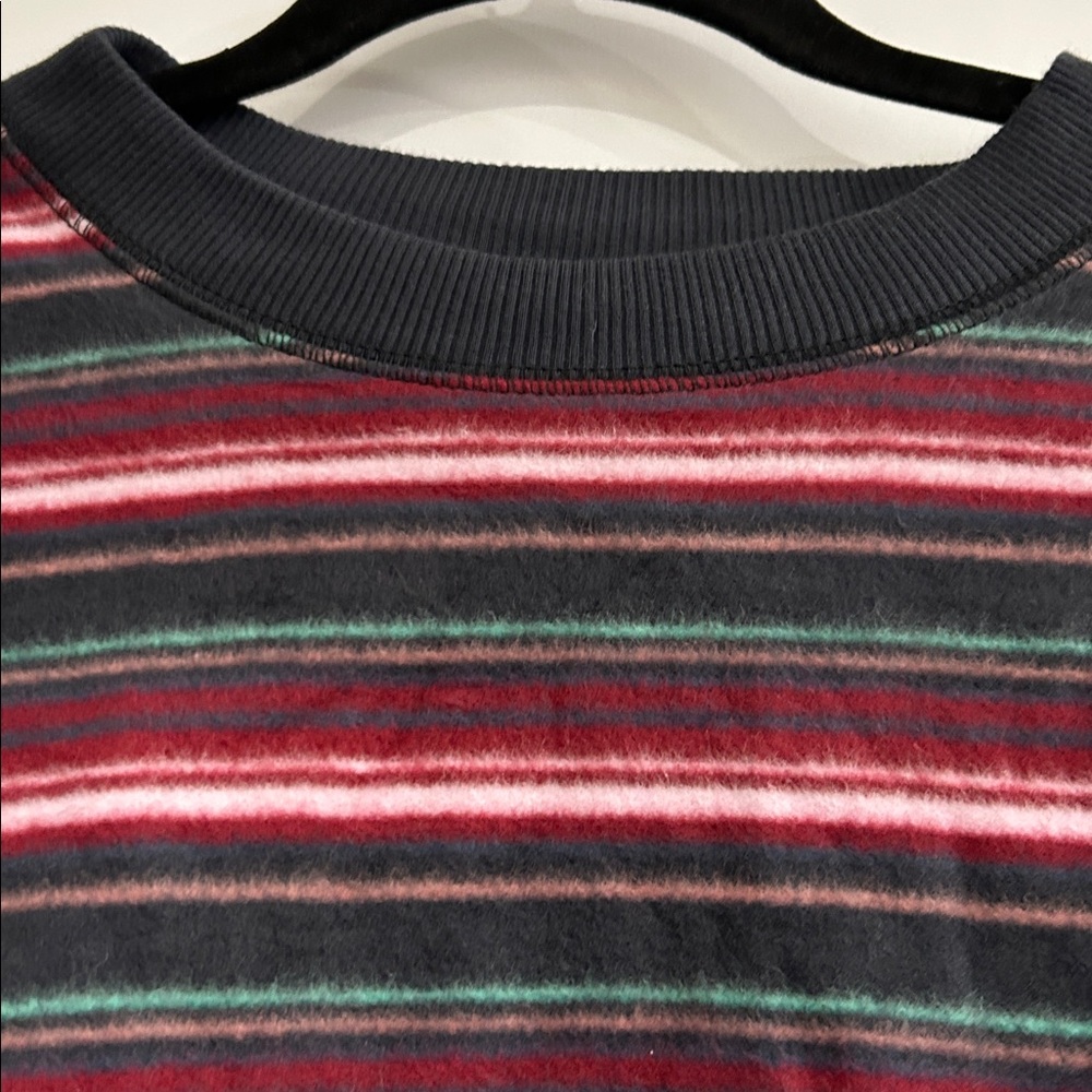 Retro Vintage Inspired UO Reverse Stripe Crew Neck Sweatshirt - Picture 12 of 12